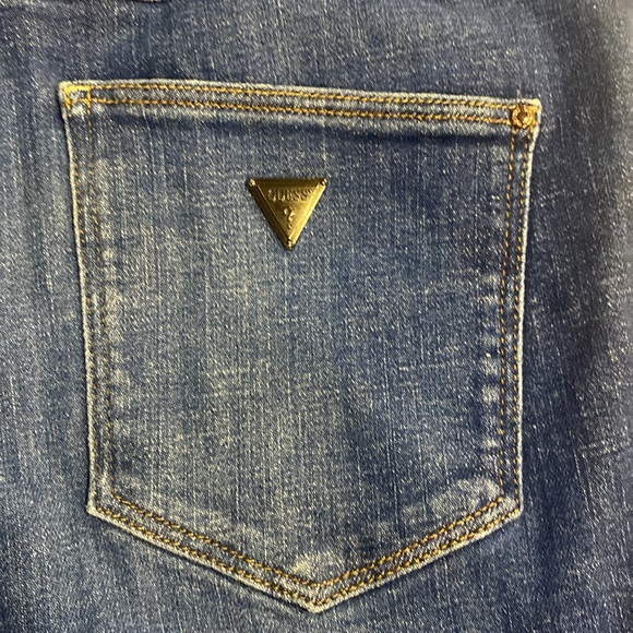 GUESS Gold Button Fly Skinny High Rise Jeans Size 28 - Picture 13 of 14